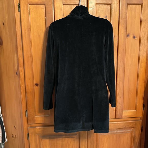 Pure Jill  * J Jill * black velour long sleeve top * sz  S Tall * * cowl neck - Picture 3 of 7